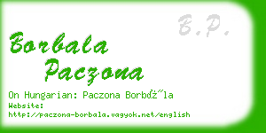 borbala paczona business card